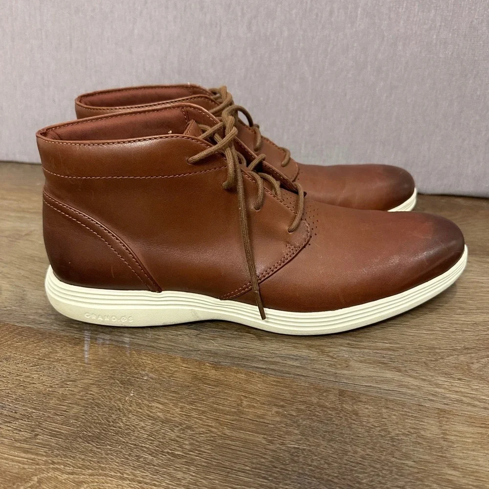 Cole Haan Grand Tour Chukka 10.5M Brown‎ Leather Business Casual Athleisure